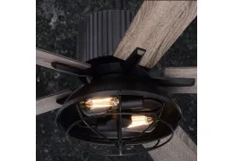 Edison Industrial 52 inch Ceiling Fan w/ Remote and can Flush Mount