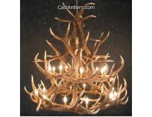 Elk 18 Cast Antler Chandelier