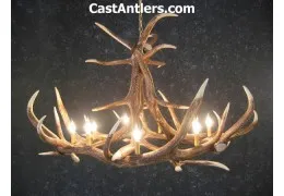 Elk 6 Cast Antler Chandelier