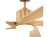 Modern 60 inch Indoor Ceiling Fan Satin Brass