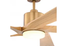 Modern 60 inch Indoor Ceiling Fan Satin Brass