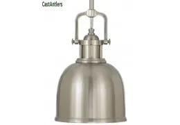 Industrial Light Pendant - Brushed Steel