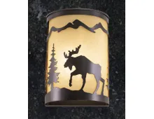 Moose 1-Light Rustic Wall Sconce