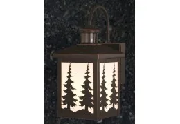 Outdoor Rustic Porch 7in Motion Wall Light (Trees)