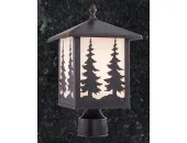 Outdoor Rustic Post Light (Trees)