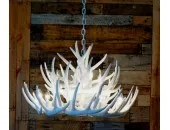 **Pure White** Whitetail 21 Cast Cascade Antler Chandelier