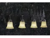 Rustic Bear 4-Light Bathroom Vanity Light