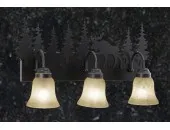 Rustic Moose 3-Light Bathroom Vanity Light