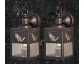 Rustic Outdoor Lantern Porch 5in Wall Light(Bass Fish)-price is per pair