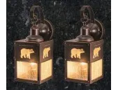 Rustic Outdoor Lantern Porch 5in Wall Light(Bear)-price is per pair