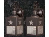 Rustic Outdoor Lantern Porch 5in Wall Light(Texas Star)-price is per pair