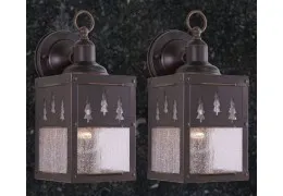 Rustic Outdoor Lantern Porch 5in Wall Light(Trees)-price is per pair