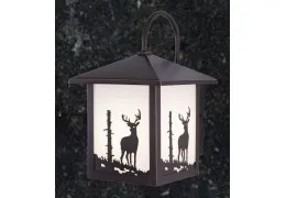 Rustic Outdoor Waterproof 8in Porch Wall Light (Deer)