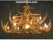 Whitetail 24 Cast Antler Chandelier w/ Downlight