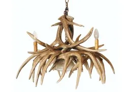 Whitetail 9 Large Antler Chandelier w/ Downlight