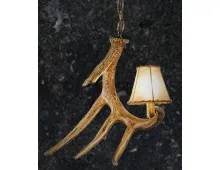 Whitetail Deer 1 Antler Pendant w/ Shade