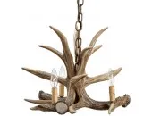 Whitetail Deer Large 3 Antler Chandelier