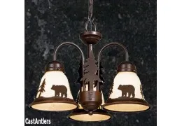 Yukon Burnished Bronze Three-Light Chandelier