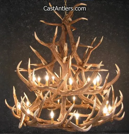 Elk 18 Cast Antler Chandelier