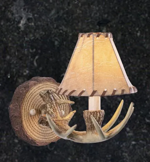 1-Light Cast Antler Wall Light