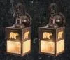Rustic Outdoor Lantern Porch 5in Wall Light(Bear)-price is per pair