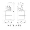 Rustic Outdoor Lantern Porch 5in Wall Light(Bear)-price is per pair