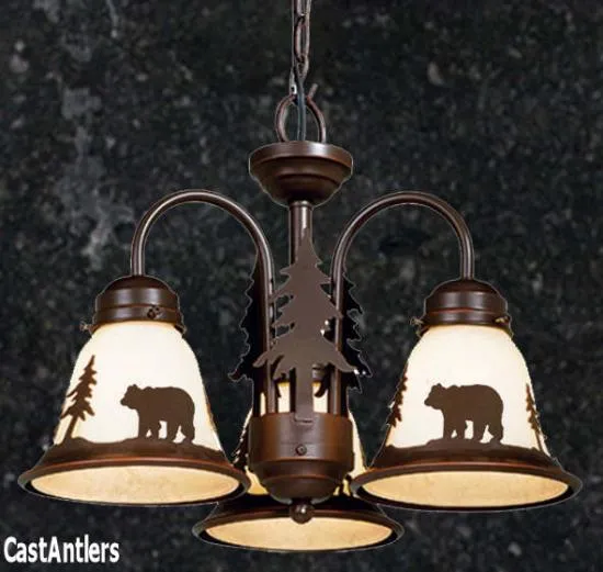 Yukon Burnished Bronze Three-Light Chandelier