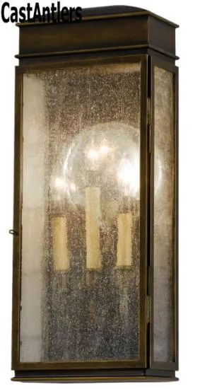 3 Light Bronze Wall Porch Lantern