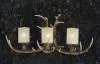 Cast Antler Bathroom 3-Light Vanity Light Black Walnut