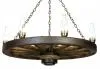 Lantern Western 42 inch Wagon Wheel Chandelier
