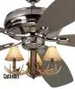 Embassy Polished Nickel 52 inch 3-Light Antler Ceiling Fan