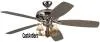 Embassy Polished Nickel 52 inch 3-Light Antler Ceiling Fan