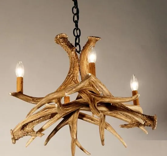 Mule Deer 4 Cast Antler Chandelier 