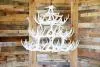 **Pure White**  Whitetail 42 Cast Antler Chandelier