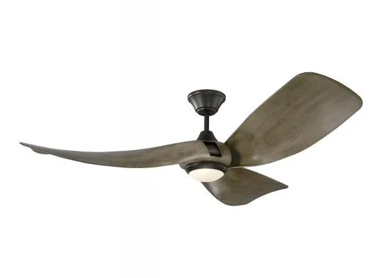 Mid Century Modern 56 inch Outdoor/Indoor Ceiling Fan Aged Pewter