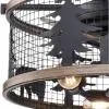 Wyoming Rustic Lodge 21 inch Cage Fan with Bear and Pine Trees