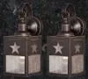 Rustic Outdoor Lantern Porch 5in Wall Light(Texas Star)-price is per pair