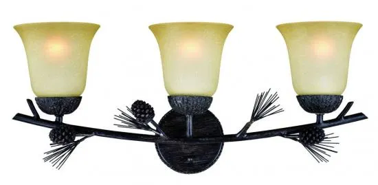 3-Light Cabin Wilderness Nature Wall Light
