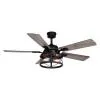 Edison Rustic Farmhouse 52 inch Ceiling Fan with Cage Light