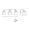 3-Light Black Farmhouse Bathroom Vanity Light
