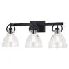 3 Light Farmhouse Black Edison Bathroom Vanity Light/Sconce