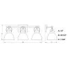 3 Light Farmhouse Black Edison Bathroom Vanity Light/Sconce