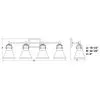 4 Light Farmhouse Black Edison Bathroom Vanity Light