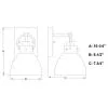 1 Light Contemporary Farmhouse Black Edison Vanity Light/Sconce