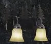 Rustic Pine Tree 2-Light Bathroom Vanity Light