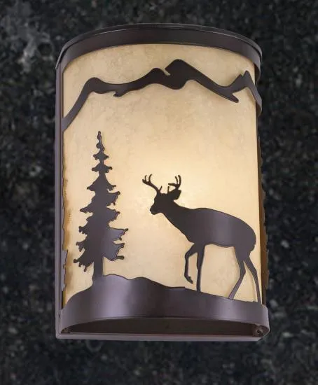 Deer 1-Light Rustic Wall Sconce
