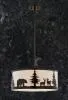 Bear/Deer/Pine Tree 18-in. W 3 Light Pendant Bronze