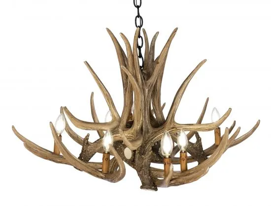 Mule Deer 8 Cast Antler Chandelier 