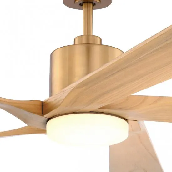 Modern 60 inch Indoor Ceiling Fan Satin Brass