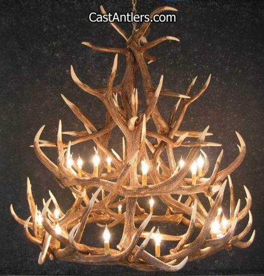 Elk 18 Cast Antler Chandelier